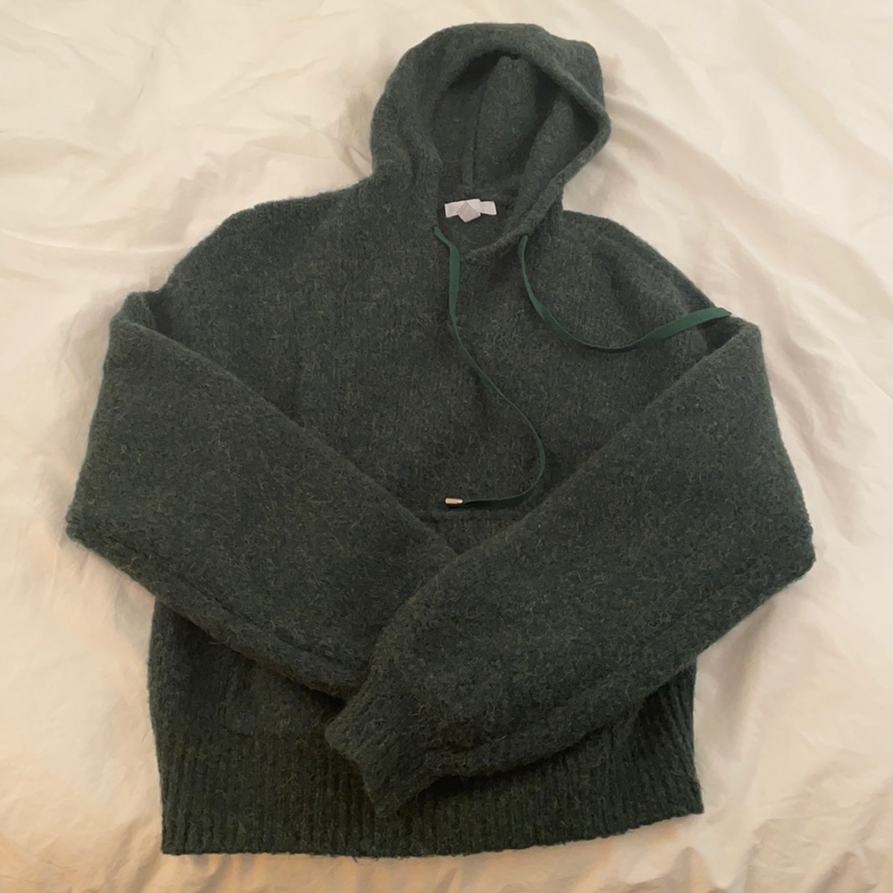Cozy emerald hooded ASOS sweater
